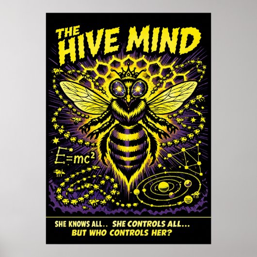 The Hive Mind Sci-Fi Queen Bee Art ポスター (正面)