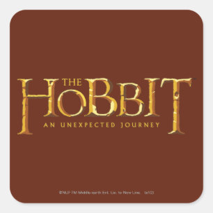 The Hobbitロゴ金ゴールド スクエアシール