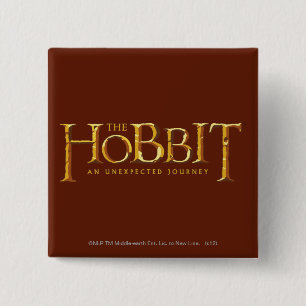 The Hobbitロゴ金ゴールド 缶バッジ
