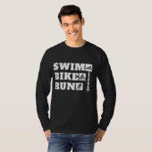 The Hobbyist's Triathlon: Swim, Bike 走,  Tシャツ (正面フル)