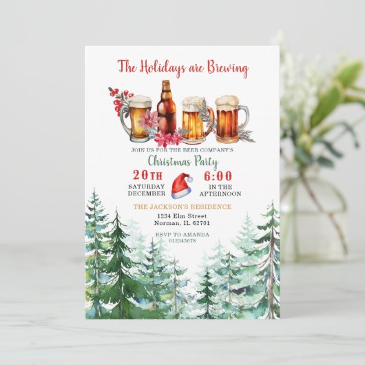 The Holidays Are Brewing Forest Christmas Party 招待状 (スタンド正面)