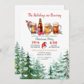 The Holidays Are Brewing Forest Christmas Party 招待状 (正面/裏面)