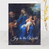 The Holy Family Baby Jesus Christmas Greetings カード (黄色い花)