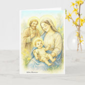 The Holy Family - Nativity カード (黄色い花)