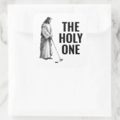 The Holy One - Golfing Jesus スクエアシール (バッグ)