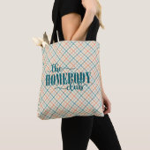 The Homebody Club Plaid トートバッグ (クローズアップ)