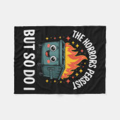 The Horrors Persist But So Do I  フリースブランケット (正面(横))