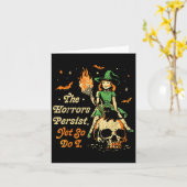 The Horrors Persist Funny Halloween Yet So Do I Vi カード (黄色い花)