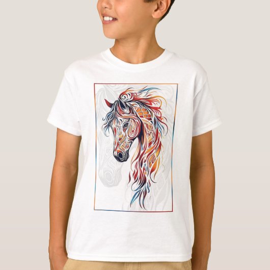 The Horse’s Spirit T-Shirt – Powerful Freedom  Tシャツ (正面)
