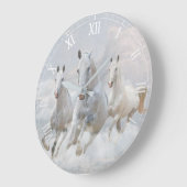 The Horses ラージ壁時計 (傾斜)