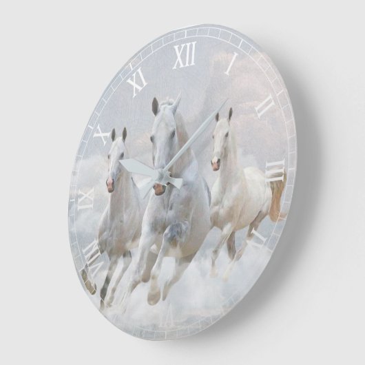 The Horses ラージ壁時計 (傾斜)