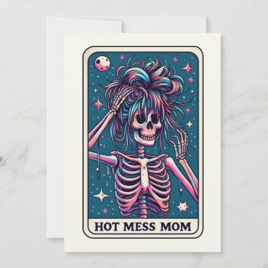 The Hot Mess Tarot Mother's Day Skeleton カード (正面)