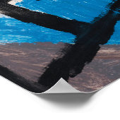 The Hour Before One Night ,Blue Famous Painting ポスター (角)