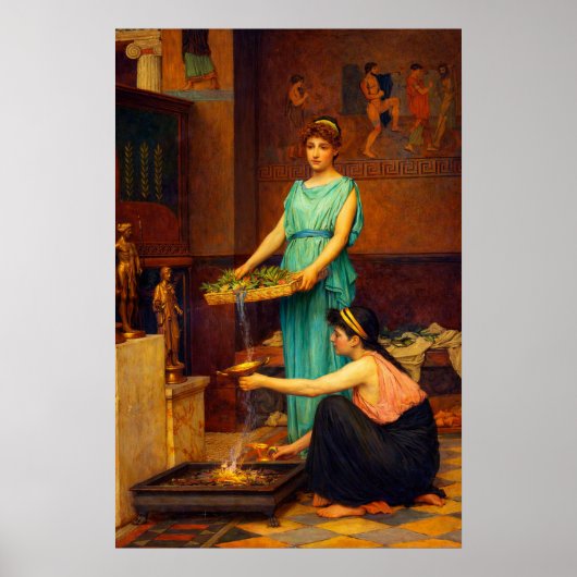 The Household Gods by John William Waterhouse ポスター (正面)