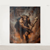 The Hulking Minotaur of the Labyrinth タペストリー (正面)