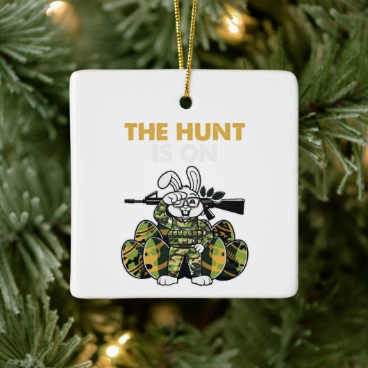 The Hunt Is On Easter Ornament セラミックオーナメント (ツリー)