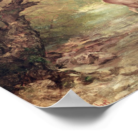 The Hunted Roe-Deer on the alert, Spring, 1867 ポスター (角)