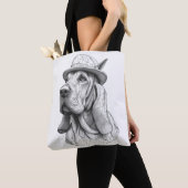 The Hunter: Marble Dog Sculpture Pet Tote Bag トートバッグ (クローズアップ)