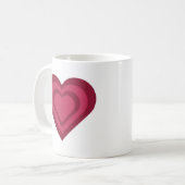 The hypnotising heart mug  コーヒーマグカップ (正面左)