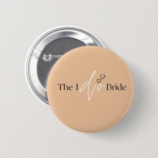 The I do Bride Button Pin 缶バッジ (正面&裏面)