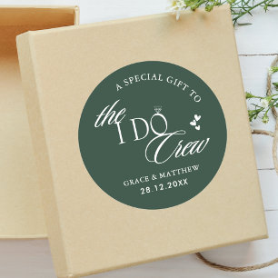 The I Do Crew ウェディングパーティーファバー エメラルドグリーン ラウンドシール