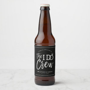 The I Do Crew 結婚式のウェディングパーティーギフト 黒 ビールラベル