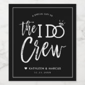The I Do Crew | 結婚式のウェルカムギフト ワインラベル (シングルラベル)