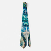 The Ice and The Fish abstract painting  ネクタイ (正面)