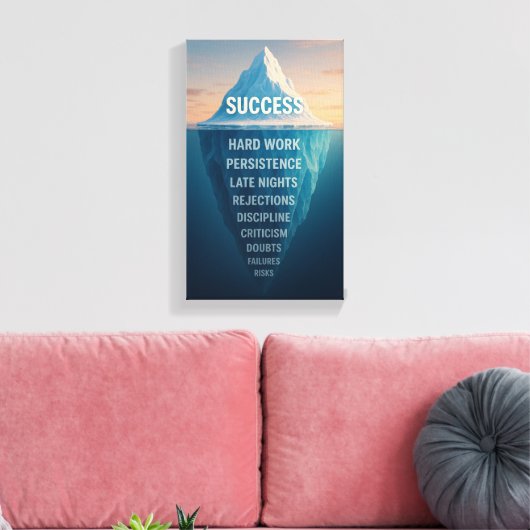 The Iceberg of Success キャンバスプリント (インサイチュ (リビング))