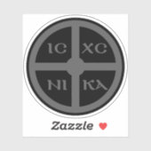 The ICXC NIKA Cross - Jesus Christ Symbol (grey) シール (シート)