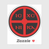 The ICXC NIKA Cross - Jesus Christ Symbol (red) シール (シート)
