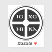 The ICXC NIKA Cross - Jesus Christ Symbol (white) シール (シート)