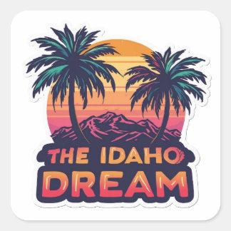 The Idaho Dream American Retro Sunset スクエアシール