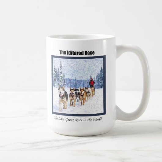 The Iditarod Race in Alaska コーヒーマグカップ (右)