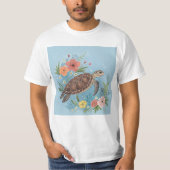 The illustration of a sea turtle tシャツ (正面)