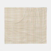 The image shows a two-sided blanket with a front フリースブランケット (正面(横))