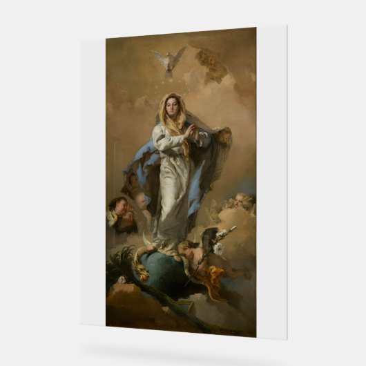 The Immaculate Conception by Giovanni Tiepolo アクリルサイン (傾斜)