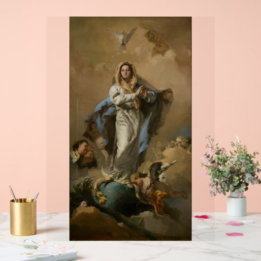 The Immaculate Conception by Giovanni Tiepolo アクリルサイン (ウェディング)