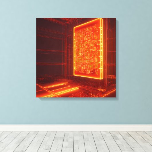 The Inferno Datacore キャンバスプリント (インサイチュ (ウッドフロア))