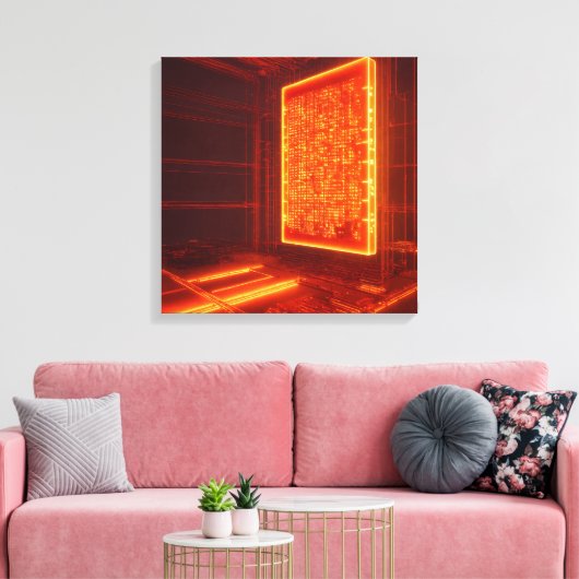 The Inferno Datacore キャンバスプリント (インサイチュ (リビング))