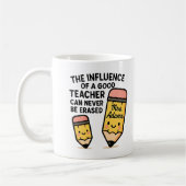 The Influence Of A Good Teacher Can Never Be Eras コーヒーマグカップ (左)