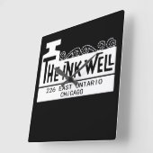 The Ink Well Nightclub, Chicago, IL スクエア壁時計 (傾斜)