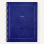 The Inquiry | Indigo Leather & Silver Graduation ノートブック (正面)