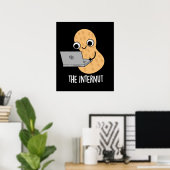 The Internut おもしろい Internet Peanut Pun Dark BG ポスター (ホームオフィス)