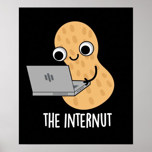 The Internut おもしろい Internet Peanut Pun Dark BG ポスター (正面)