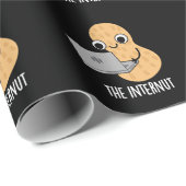 The Internut おもしろい Internet Peanut Pun Dark BG ラッピングペーパー (ロールコーナー)