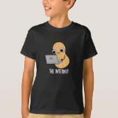 The Internut おもしろい Internet Peanut Pun Dark BG Tシャツ (正面)