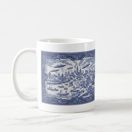 The Invasion of Willow Ridge - Blue Willow Mug コーヒーマグカップ (左)