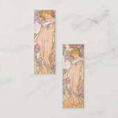 The Iris (1897) by Alphonseミュシャ・ブックマーク スキニー名刺 (正面/裏面)