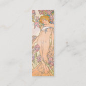 The Iris (1897) by Alphonseミュシャ・ブックマーク スキニー名刺 (裏面)